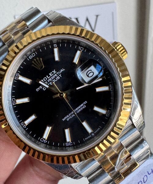 Datejust 41 904L YG/SS Black Dial Sticks on bimetal YG/SS Jubilee Bracelet VSF VS3235