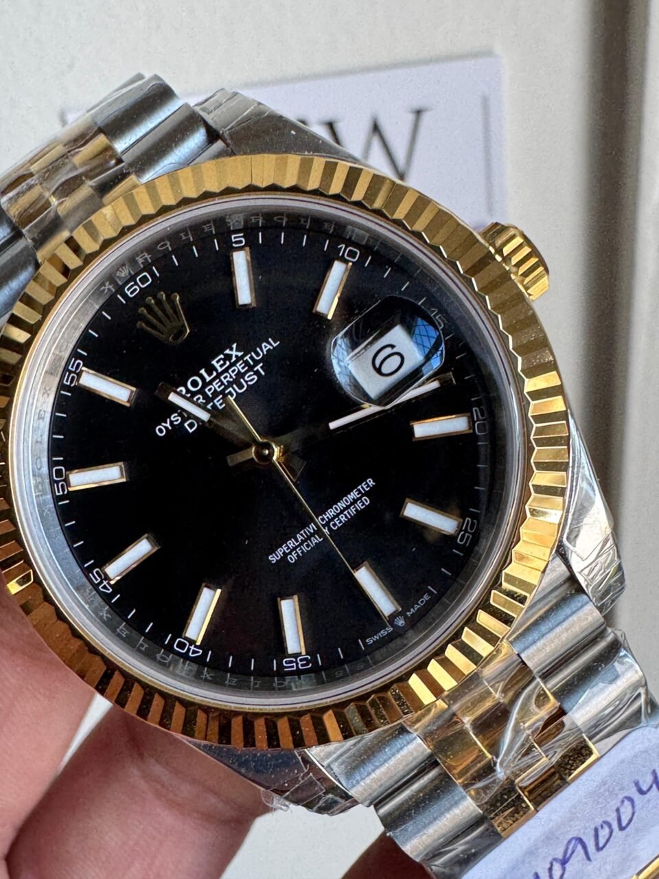 Datejust 41 904L YG/SS Black Dial Sticks on bimetal YG/SS Jubilee Bracelet VSF VS3235