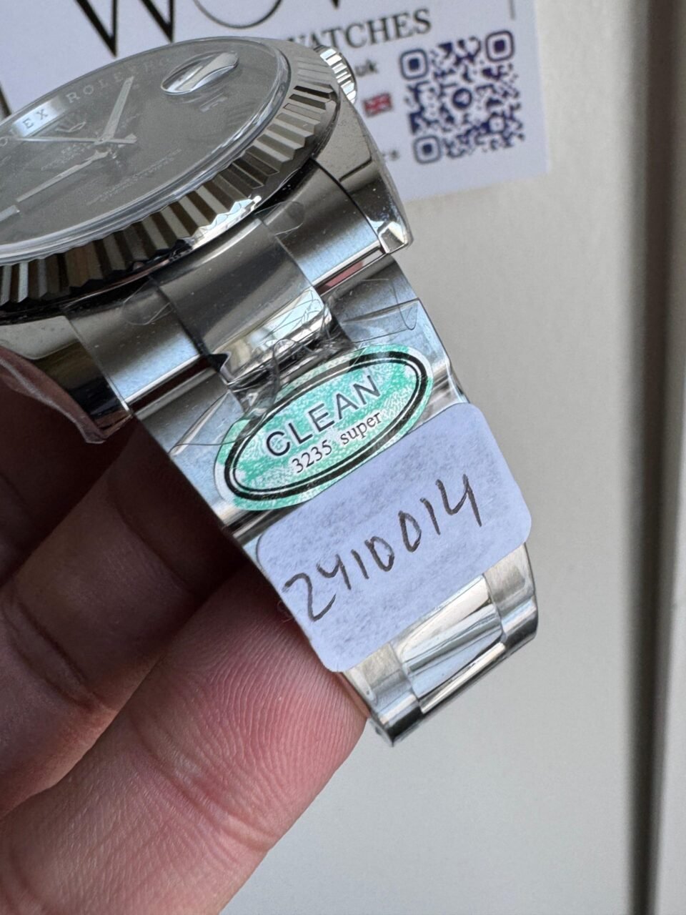 Datejust 41mm 126334 “Wimbledon” 904L SS Fluted Bezel Slate Dial on SS Oyster Bracelet Clean VR3235 - Image 5