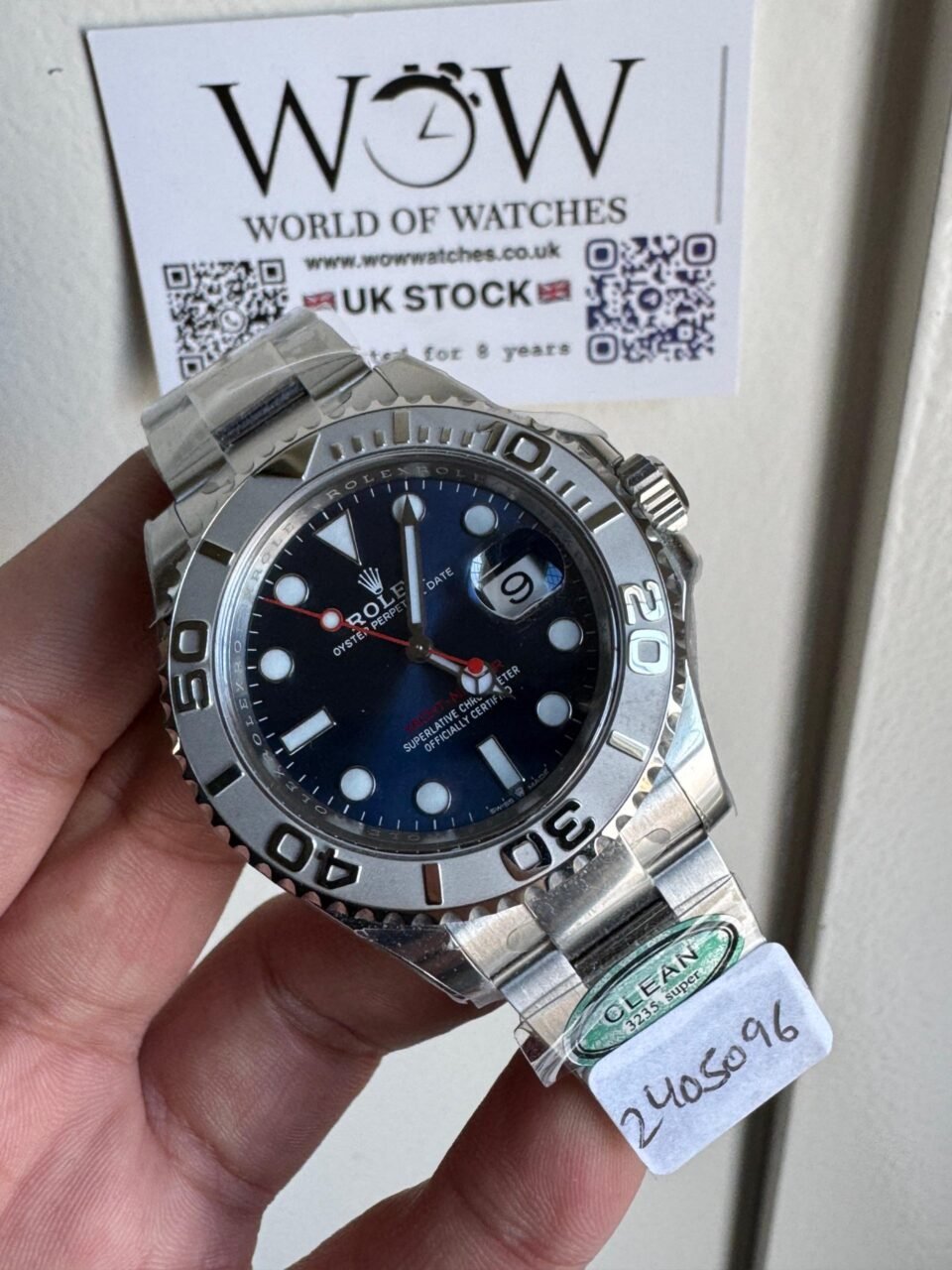 Yacht-Master 40mm 126622 904L SS Blue Dial on SS Bracelet Clean VR3235