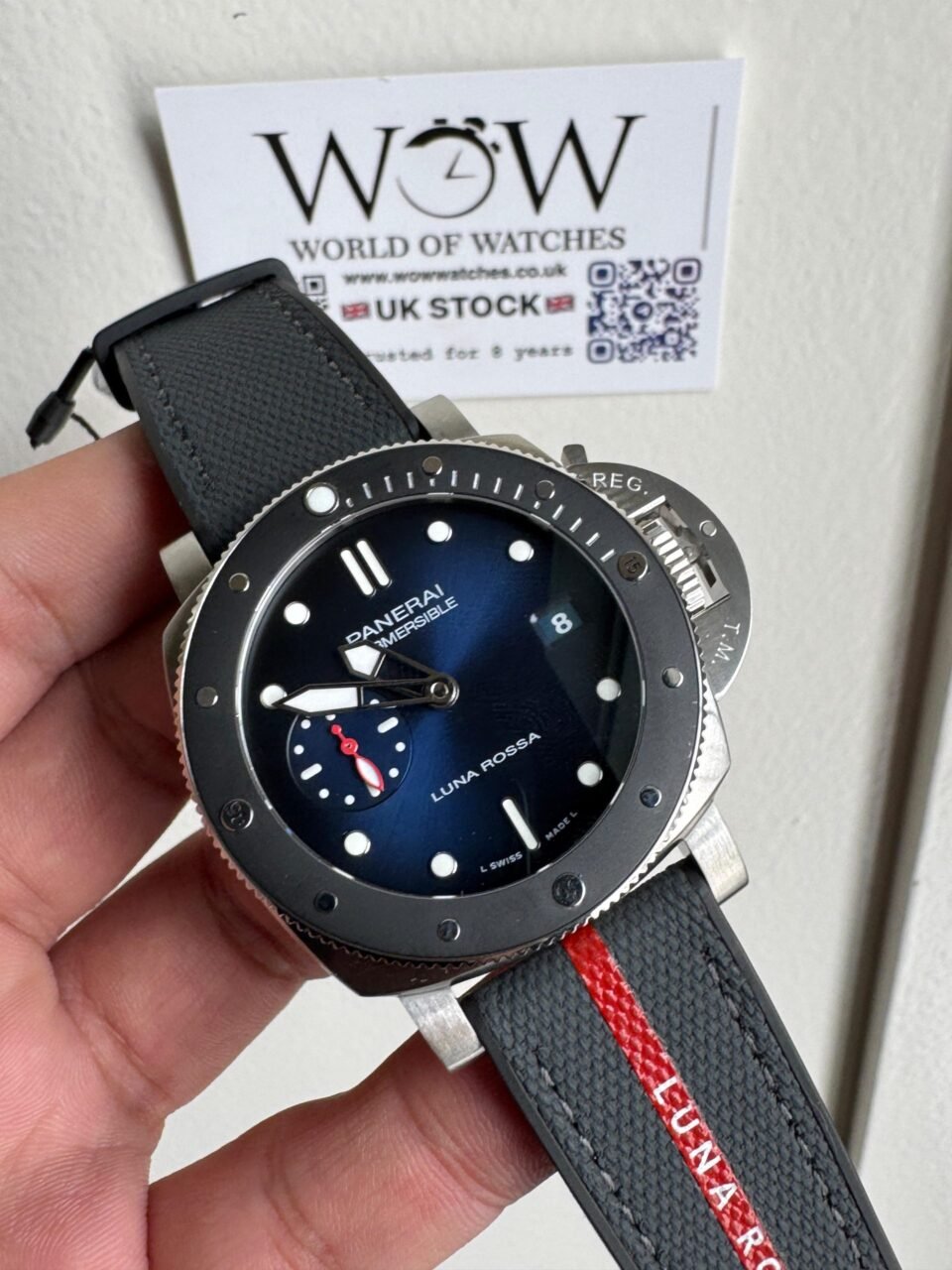 PAM1565 Submersible Luna Rossa 42mm VSF 1:1 Best Edition on Gray Nylon Strap P900