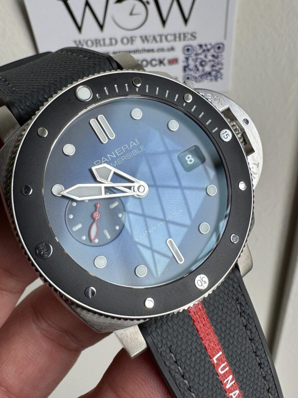 PAM1565 Submersible Luna Rossa 42mm VSF 1:1 Best Edition on Gray Nylon Strap P900 - Image 4