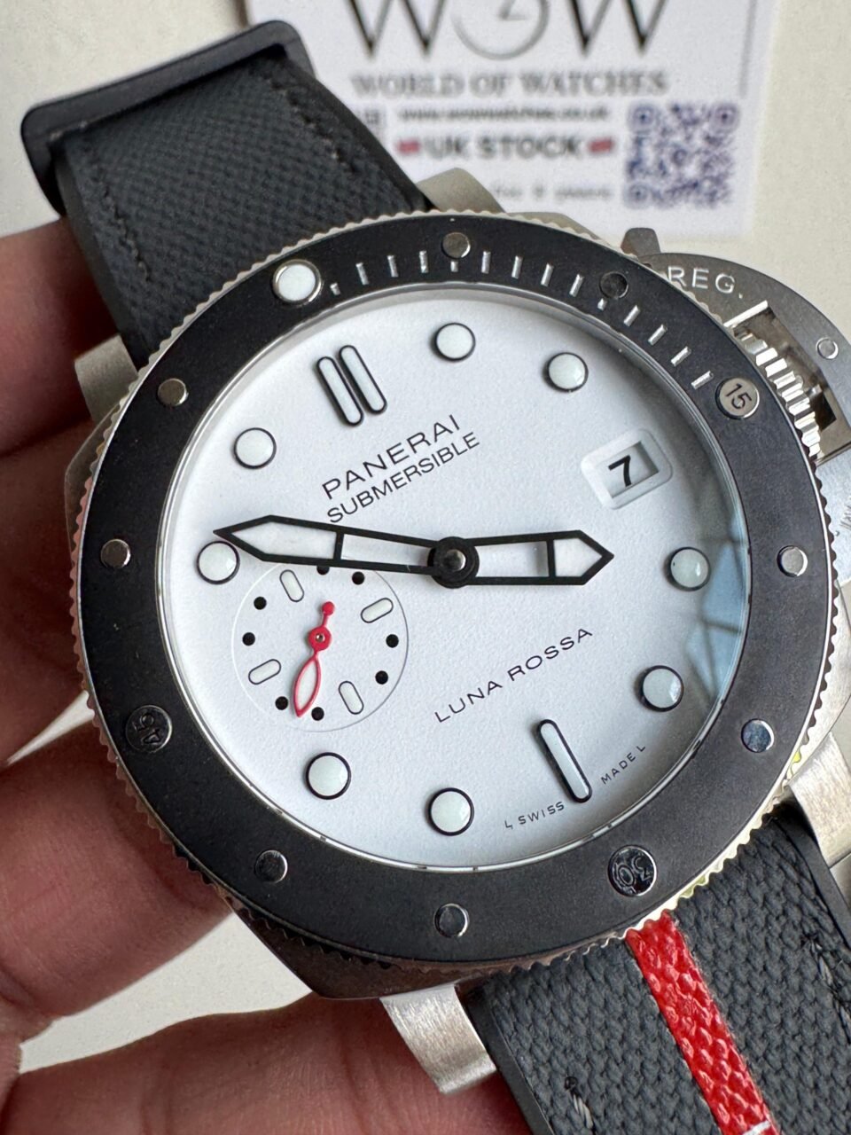 PAM1579 Submersible Luna Rossa 42mm VSF 1:1 Best Edition on Gray Nylon Strap P900 - Image 2