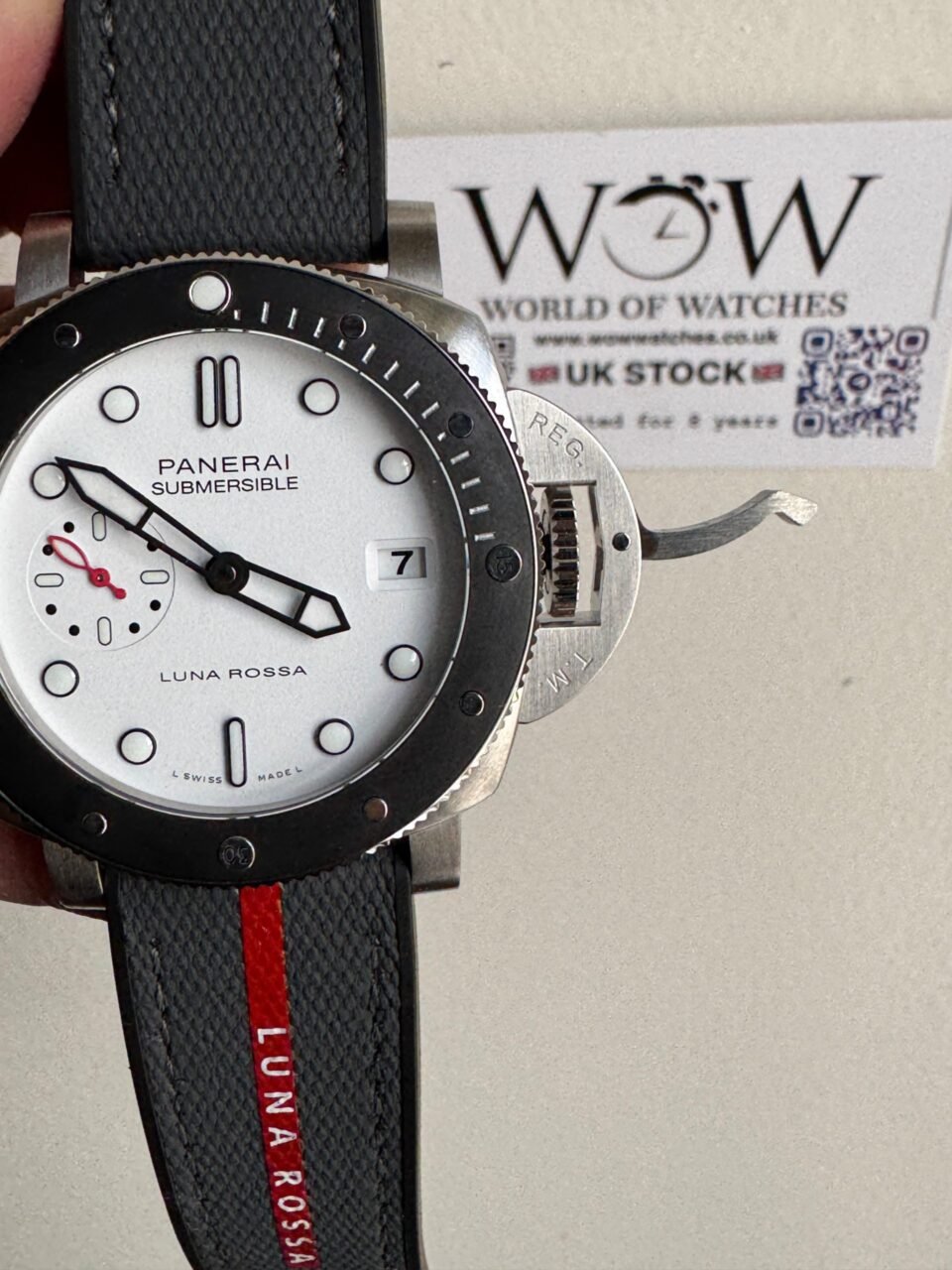 PAM1579 Submersible Luna Rossa 42mm VSF 1:1 Best Edition on Gray Nylon Strap P900 - Image 3