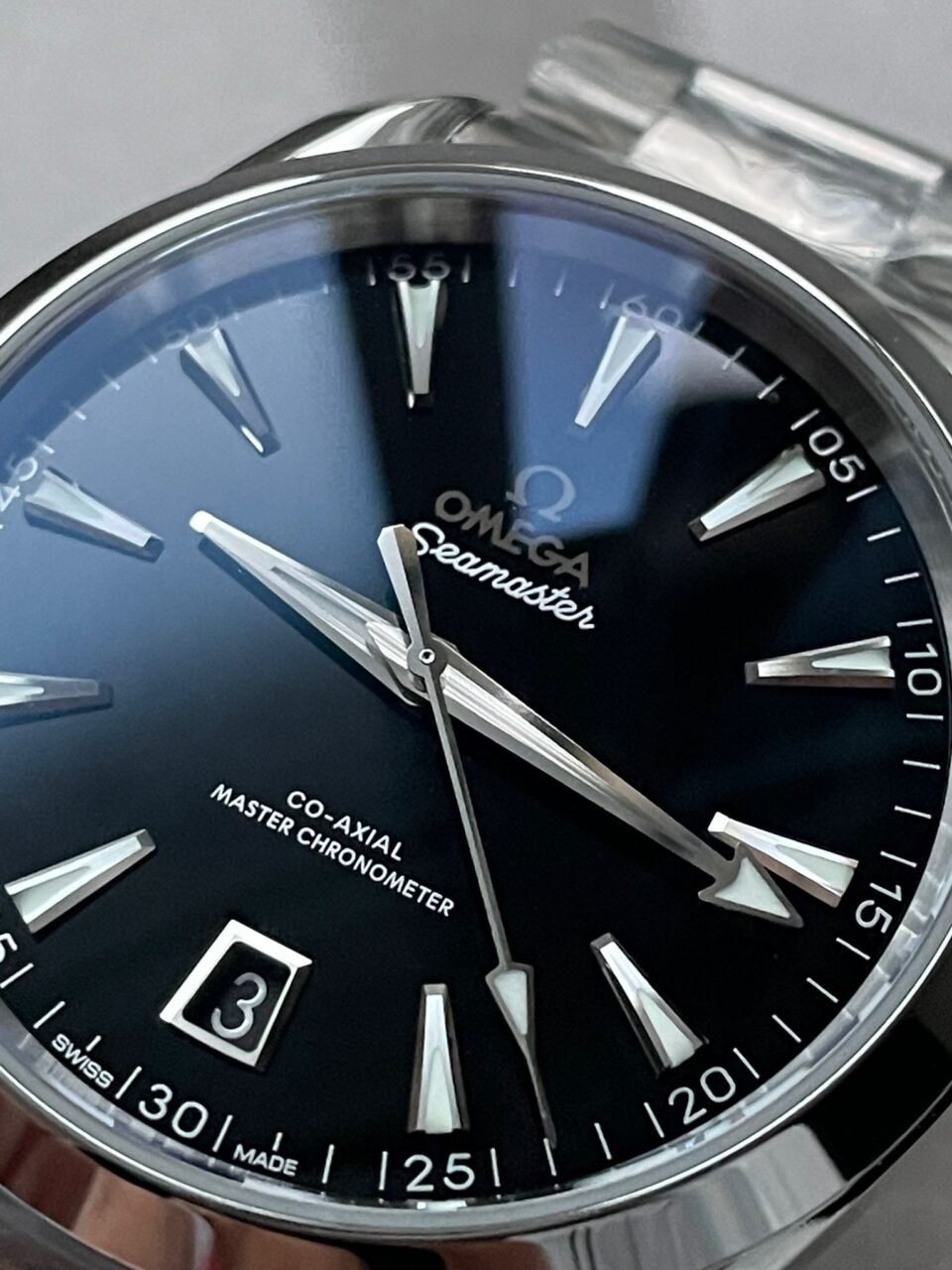 AQUA TERRA 150M MASTER CHRONOMETERS VSF 1:1 BEST EDITION BLACK DIAL SS HAND ON SS BRACELET A8900 SUPER CLONE - Image 6