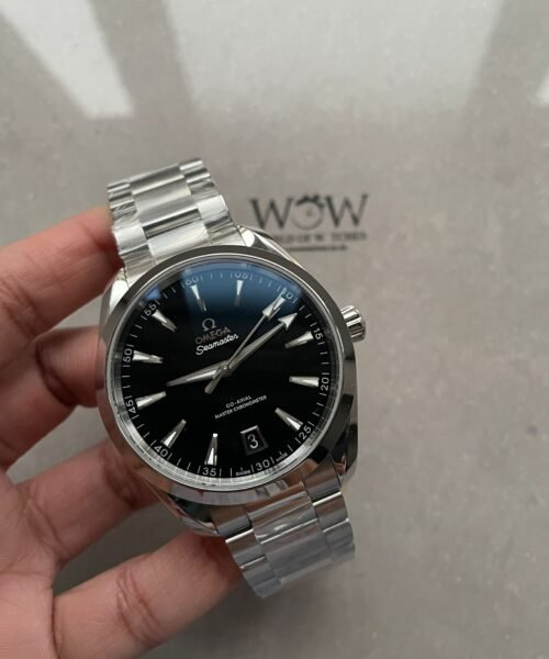 AQUA TERRA 150M MASTER CHRONOMETERS VSF 1:1 BEST EDITION BLACK DIAL SS HAND ON SS BRACELET A8900 SUPER CLONE