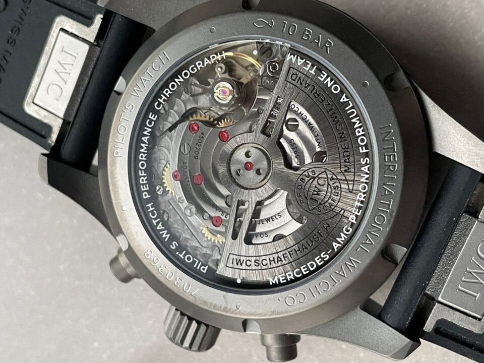 Pilot Chrono AMG IW388305 Sandblasting SS V9F Best Edition Black Dial On Black Quick Change Rubber Strap A7750 to 69385 - Image 12
