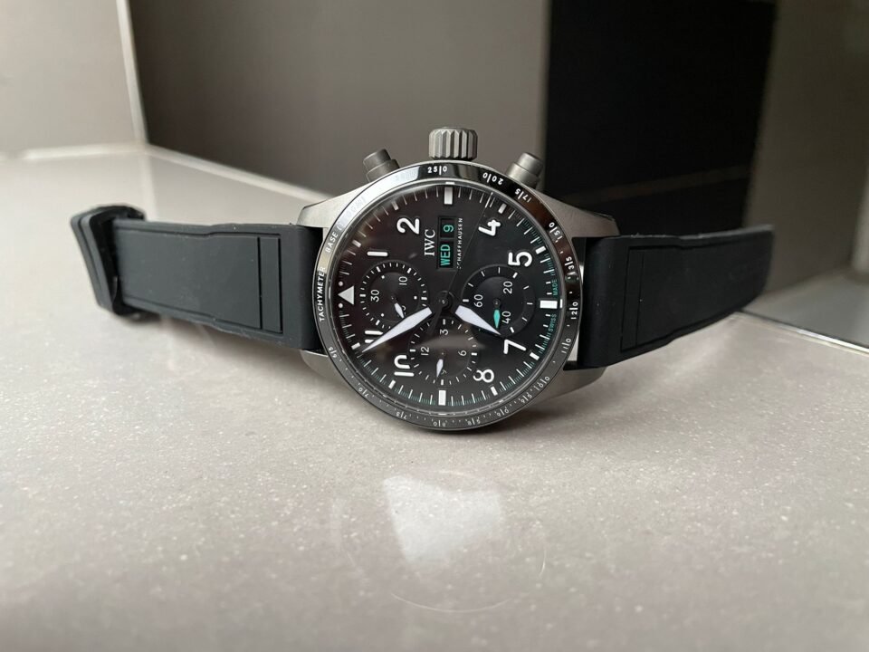 Pilot Chrono AMG IW388305 Sandblasting SS V9F Best Edition Black Dial On Black Quick Change Rubber Strap A7750 to 69385 - Image 5