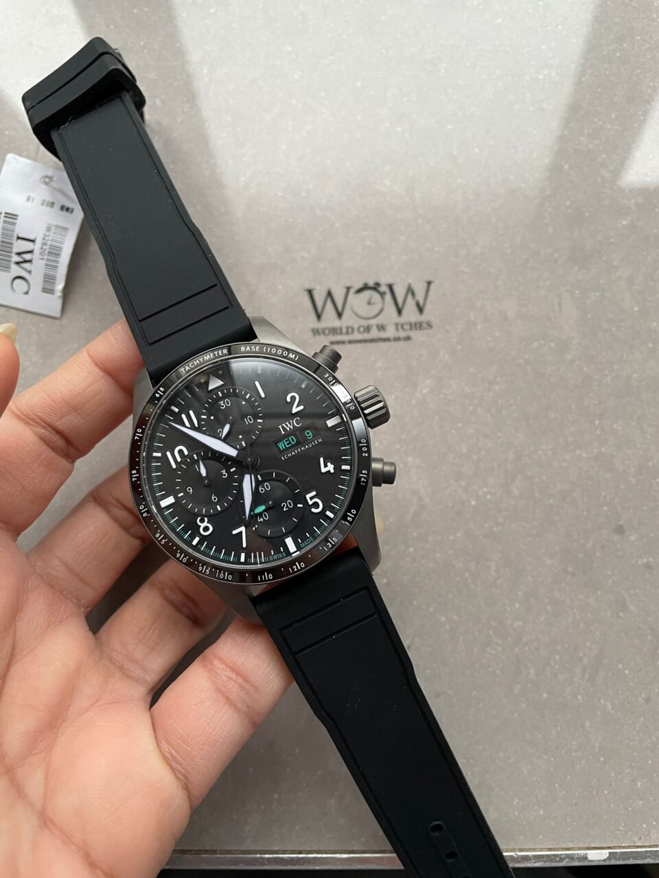 Pilot Chrono AMG IW388305 Sandblasting SS V9F Best Edition Black Dial On Black Quick Change Rubber Strap A7750 to 69385 - Image 3