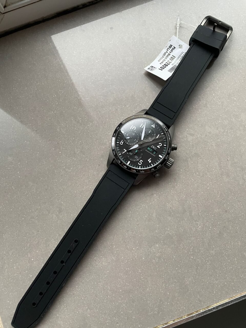 Pilot Chrono AMG IW388305 Sandblasting SS V9F Best Edition Black Dial On Black Quick Change Rubber Strap A7750 to 69385 - Image 7