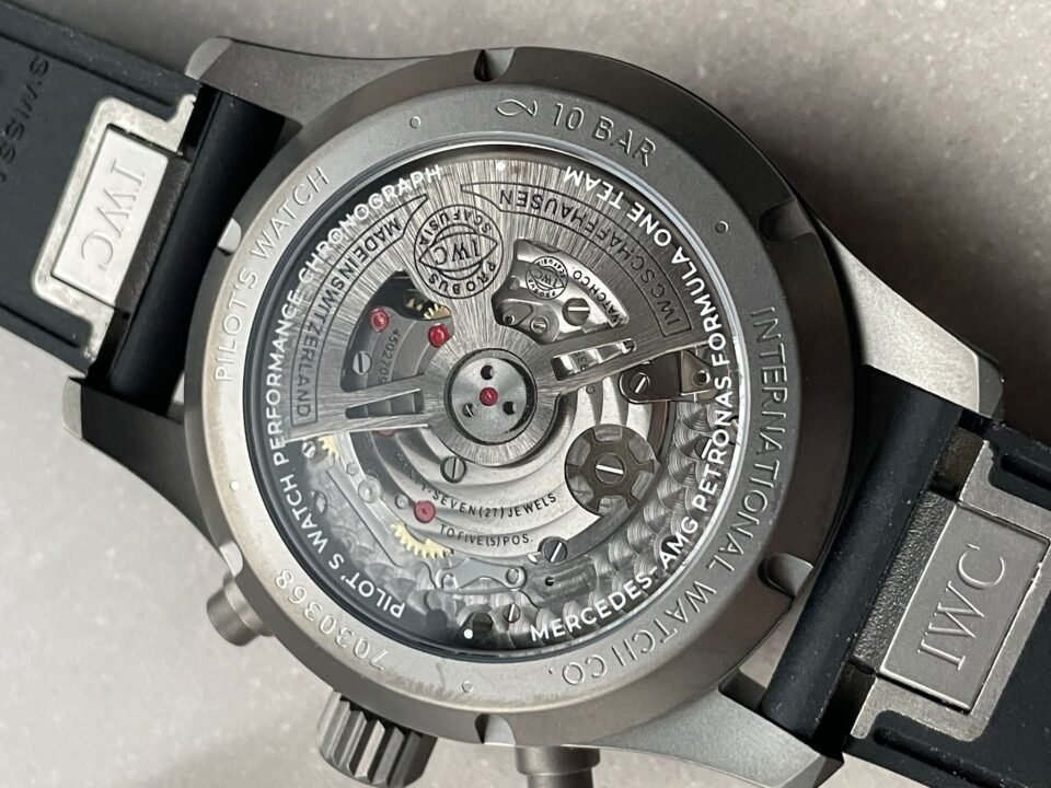 Pilot Chrono AMG IW388305 Sandblasting SS V9F Best Edition Black Dial On Black Quick Change Rubber Strap A7750 to 69385 - Image 11