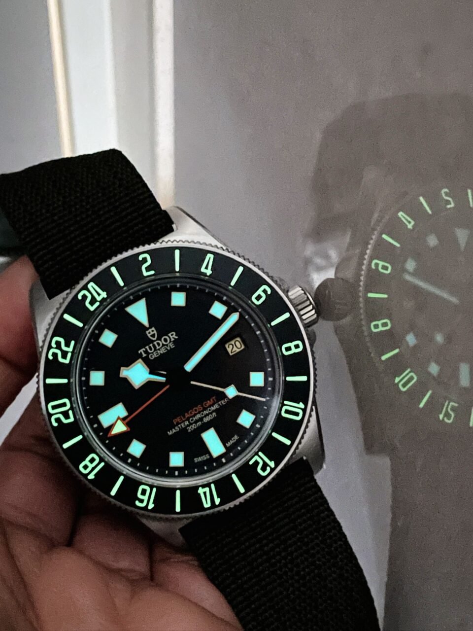 Pelagos M2542G247NU-0002 Ti M+F 1:1 V4 Best Edition Black dial Black Ceramic Bezel on Nylon Strap Miyota A2836 - Image 9