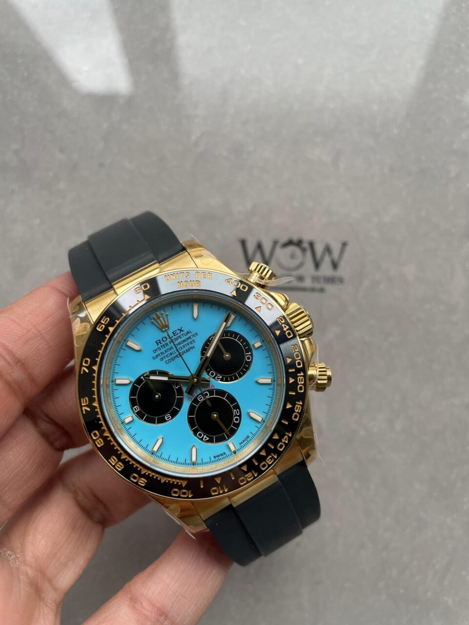 Daytona 126518 Gain Weight V10 QF 1:1 Best Edition Tiffany Turquoise Blue Dial Stick Markers on Oysterflex Strap SH4131