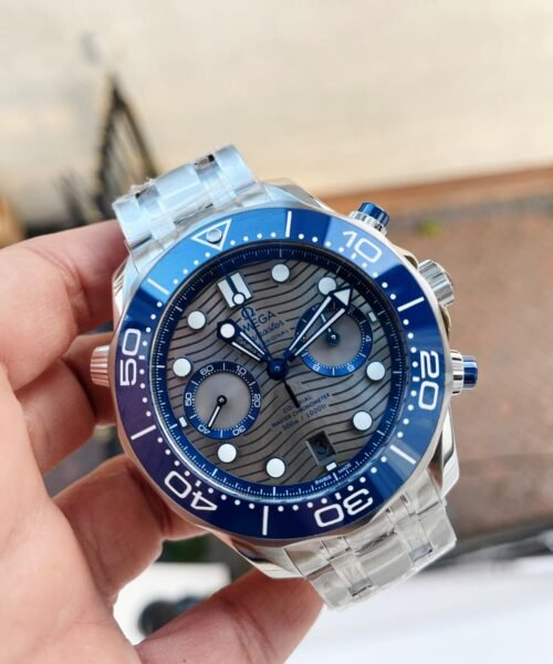 Seamaster 300M Chrono SS OMF 1:1 Best Edition Grey Dial on SS Bracelet A9900
