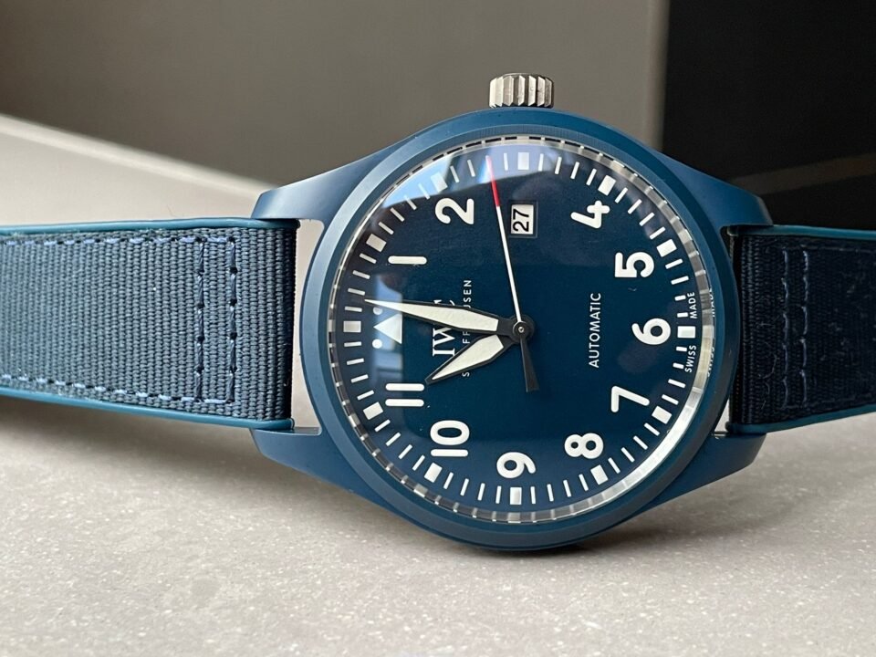 Pilot’s Watch ‘Laureus Sport for Good’ Blue Ceramic M+F Best Edition on Blue Nylon Strap A2892 - Image 7