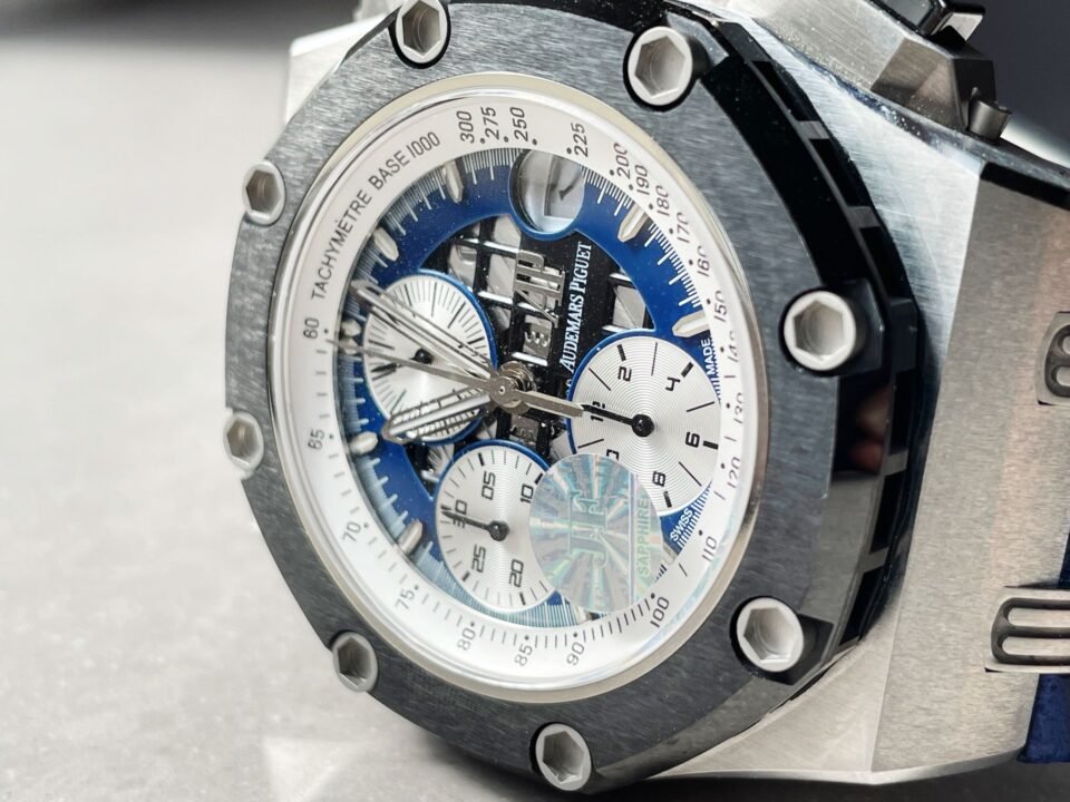 Royal Oak Offshore Rubens Barrichello Ii 26078PO Blue Dial Blue leather Strap - Image 9
