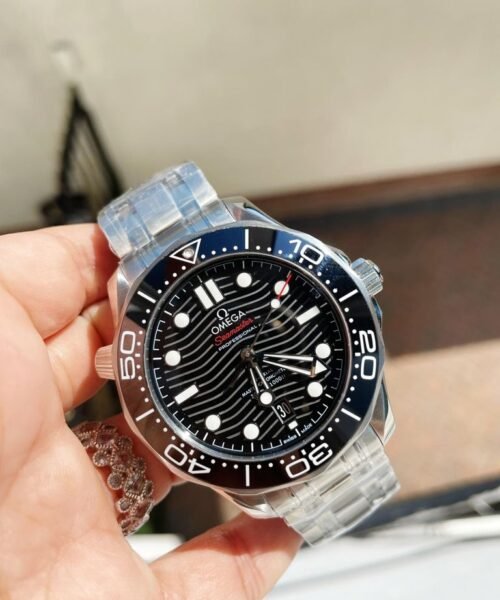 2018 Seamaster Diver 300M SS VSF 1:1 Best Edition Bezel BLACK Dial on SS Bracelet A2824 decorated to CAL.8800