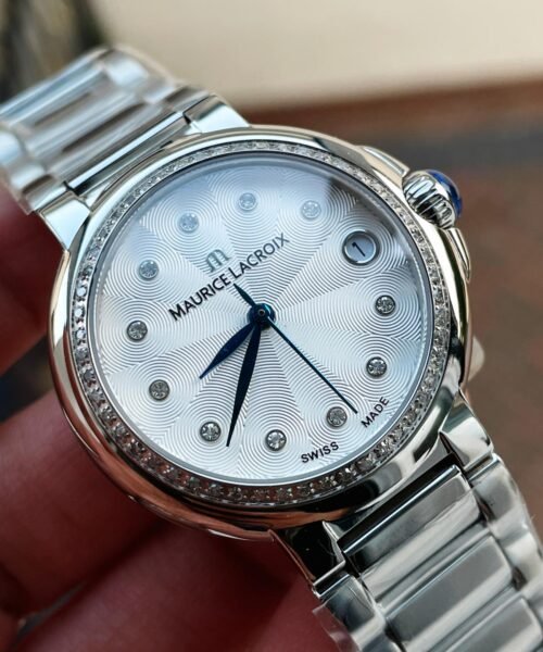 FIABA Date 36mm 1:1 Stainless steel case Diamond bezel on white dial