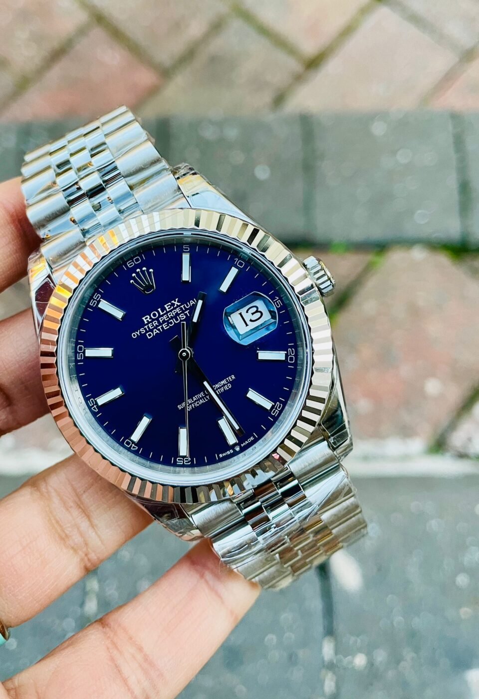 DateJust 41 SS VS Factory 1:1 Best Edition 904L Steel Blue Dial on SS Jubilee bracelet