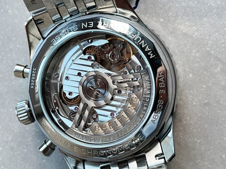 Navitimer 01 1:1 SS Salmon Dial on Steel Strap A7750 BLS Factory - Image 10