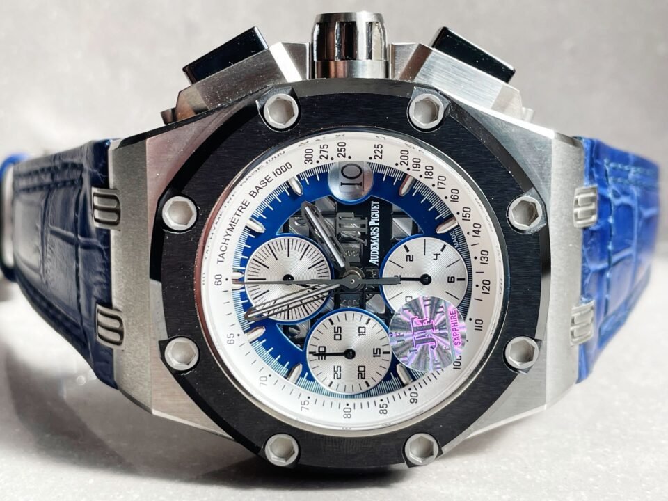 Royal Oak Offshore Rubens Barrichello Ii 26078PO Blue Dial Blue leather Strap - Image 10