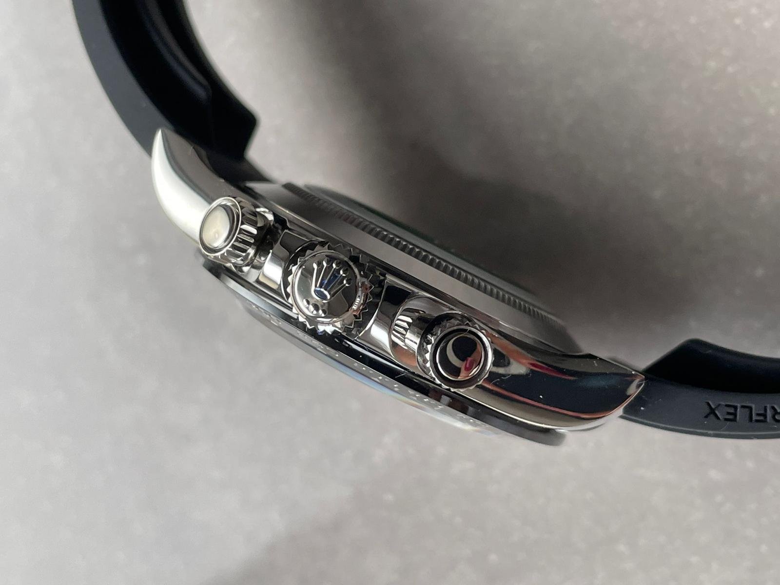 Daytona SS116500LN BTF Best Black Dial Diamond Markers On Rubber Strap A4130 - Image 11