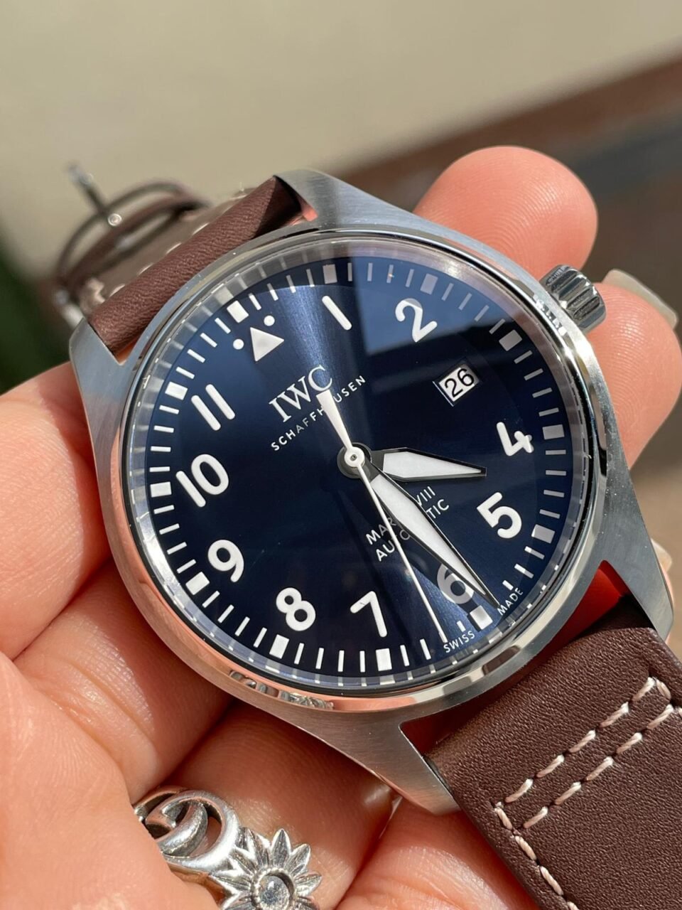 MARK XVIII Le Petit Prince IW327003 SS FKF 1:1 Best Edition Brown Dial On Brown Leather Strap