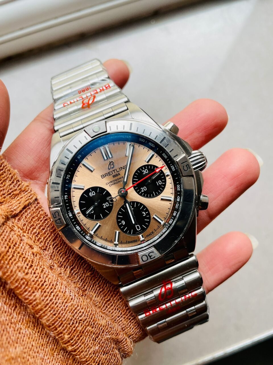 Chronomat SS  Copper dial Two Tone Bracelet Watch GF Factory 7750 movement