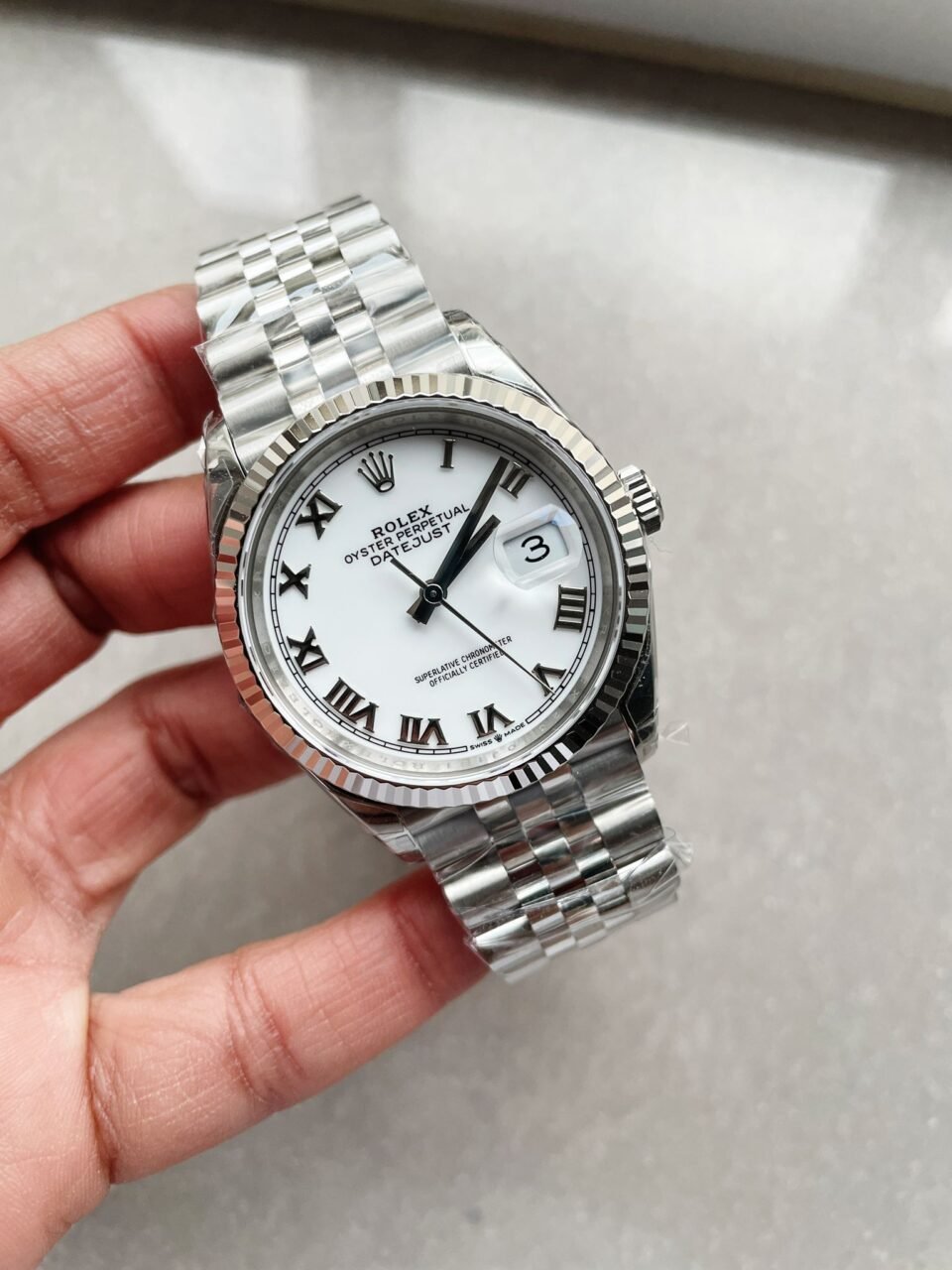 Datejust 41mm 16030 VSF Roman markers White dial SS Jubilee Bracelet VS3235