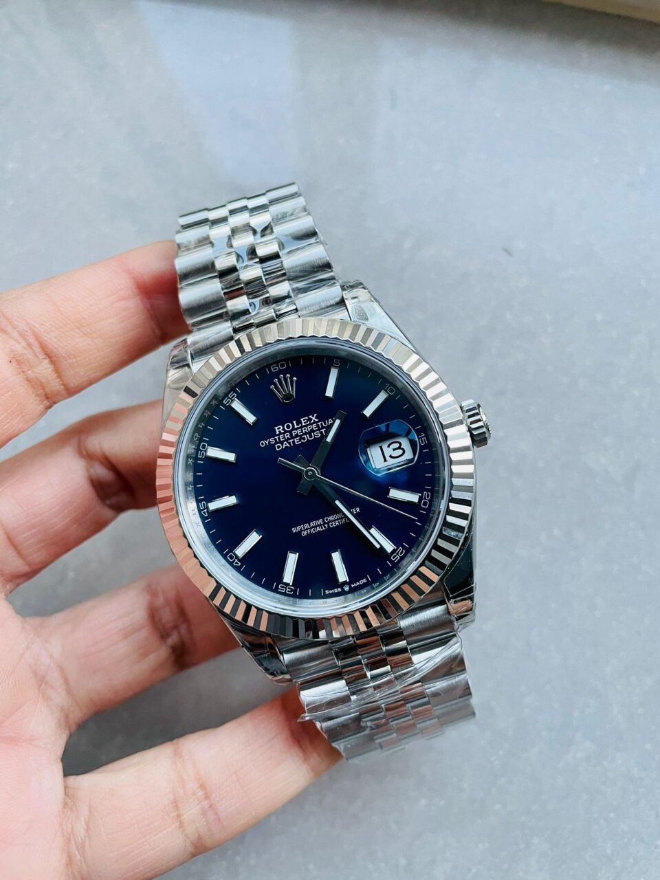 DateJust 41 SS VS Factory 1:1 Best Edition 904L Steel Blue Dial on SS Jubilee bracelet - Image 6