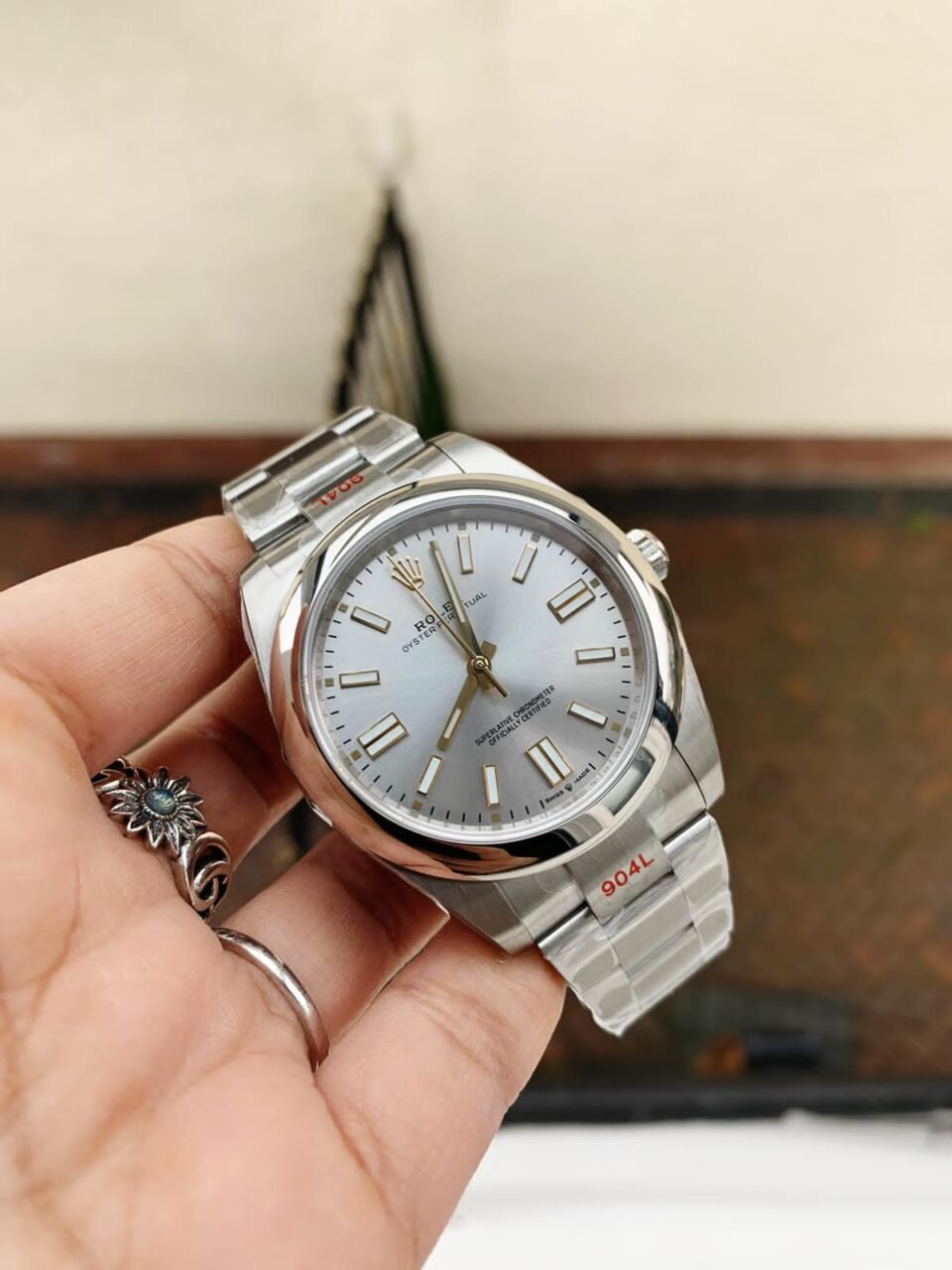 OYSTER PERPETUAL EW FACTORY SILVER DIAL 41MM Asian 3230 automatic movement
