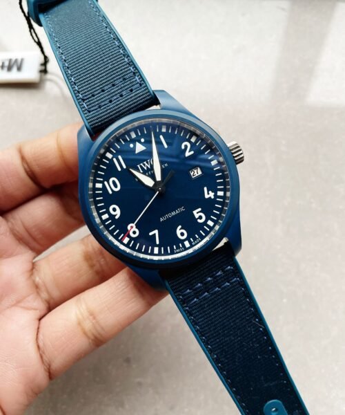 Pilot’s Watch ‘Laureus Sport for Good’ Blue Ceramic M+F Best Edition on Blue Nylon Strap A2892
