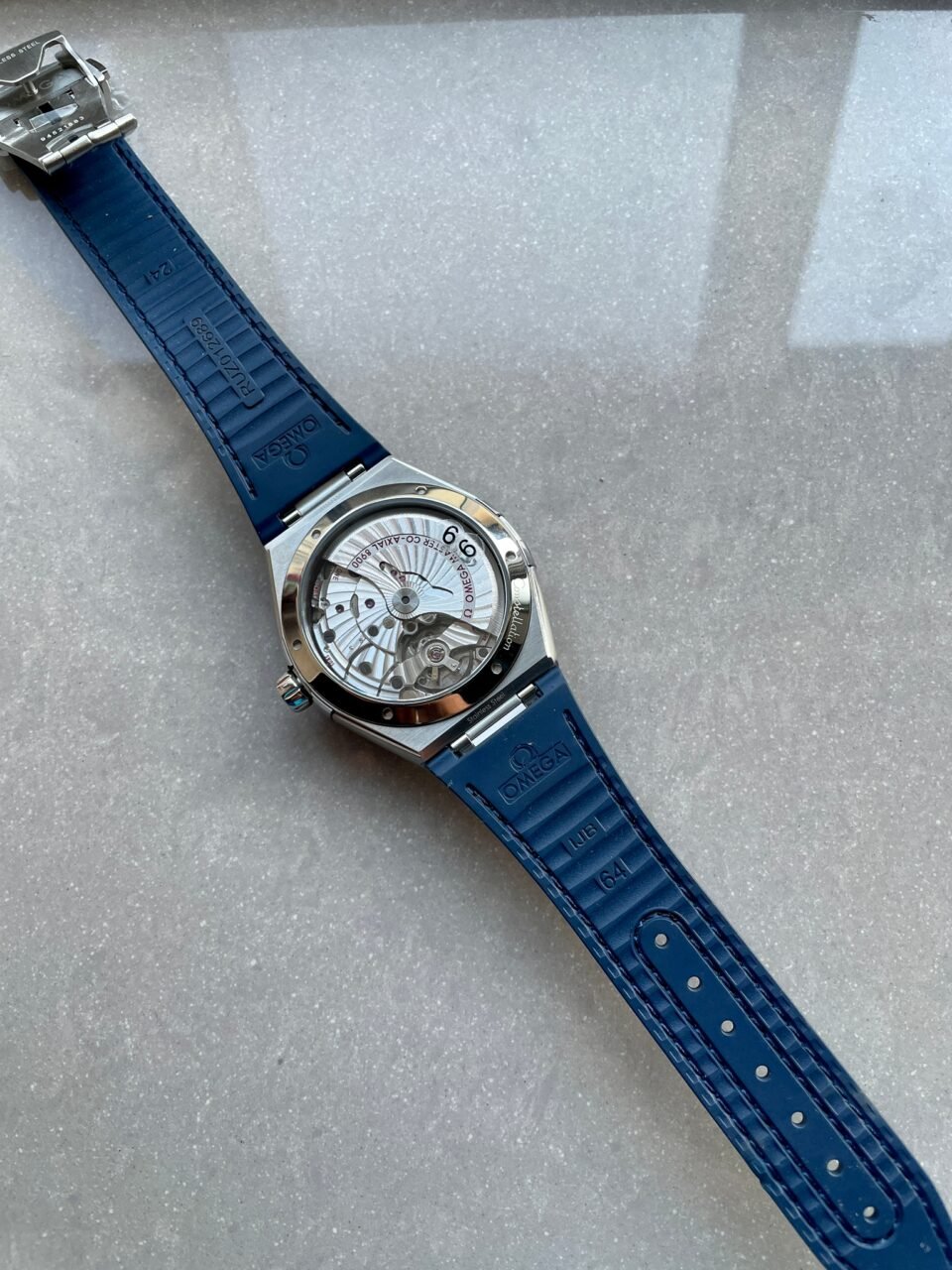 Constellation Blue Ceramic SS 8F 1:1 Best Edition Blue Dial on Blue Gummy Strap A8900 - Image 10