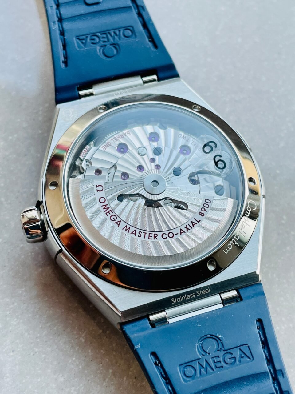 Constellation Blue Ceramic SS 8F 1:1 Best Edition Blue Dial on Blue Gummy Strap A8900 - Image 14
