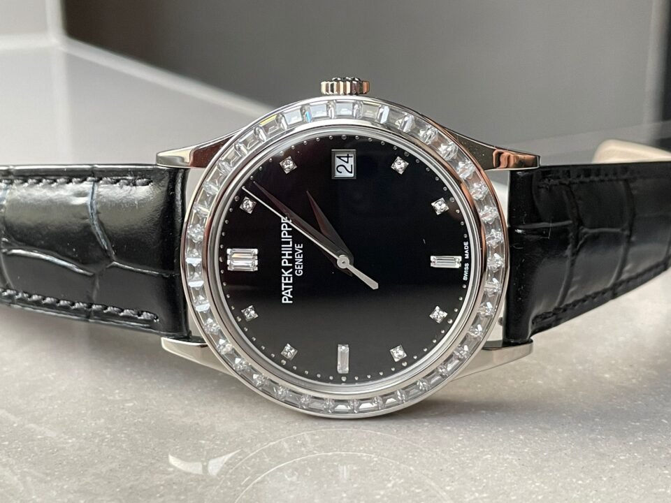 Calatrava ZF 5298p Date Sweep Seconds in Diamond Bezel Black Dial ZF factory - Image 4
