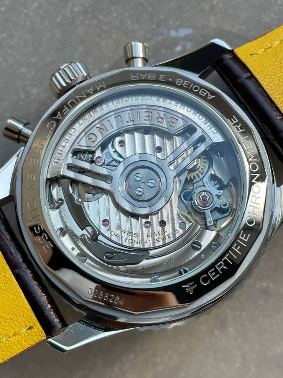 Navitimer 01 1:1 SS Green Dial on Brown leather Strap A7750 BLS Factory - Image 13