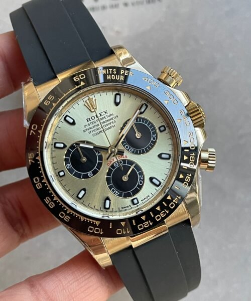 Daytona 116518 BTF 1:1 Best Edition YG/Black Dial on Oysterflex Rubber Strap SA4130 V2