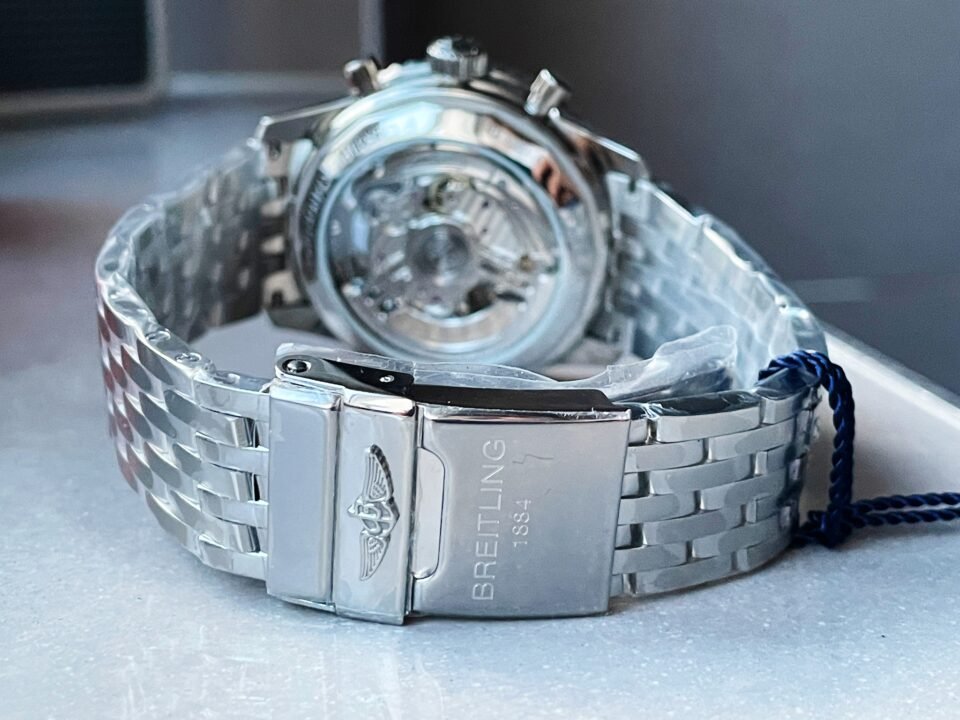 Navitimer 01 1:1 SS Salmon Dial on Steel Strap A7750 BLS Factory - Image 12