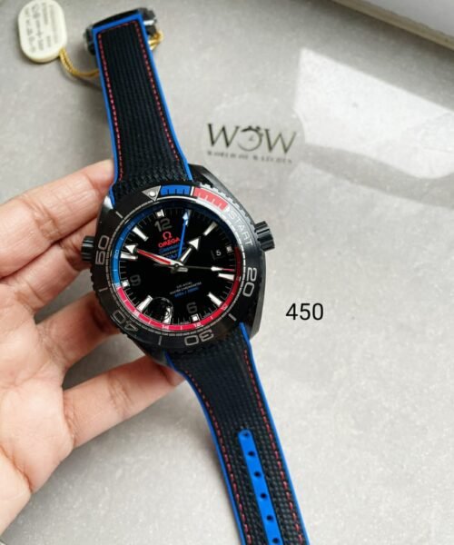 Seamaster Planet Ocean 600M GMT ETNZ Deep Black 45.5mm VSF Ceramic Black Dial Swiss 8906