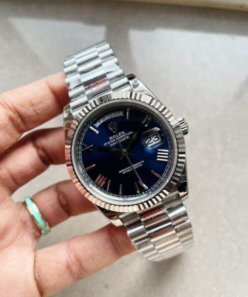 DayDate 40mm 228239 GMF 1:1 Gain Weight SS/tungsten Blue Dial Roman Markers on President Bracelet A3255