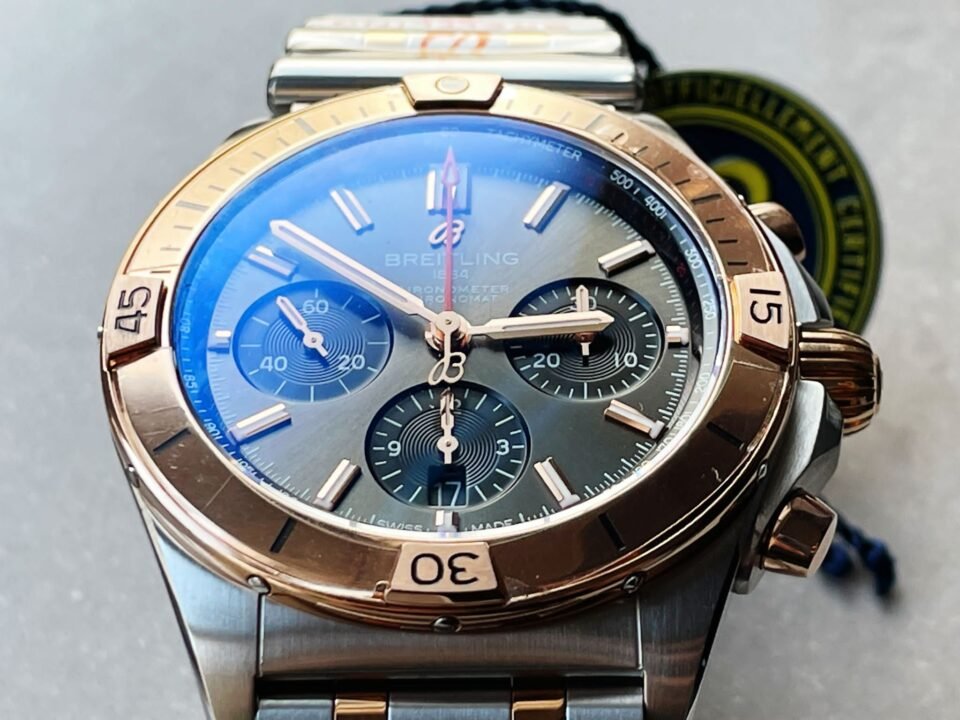 Chronomat Two Tone Bracelet Watch GF Factory 7750 movement - Image 9