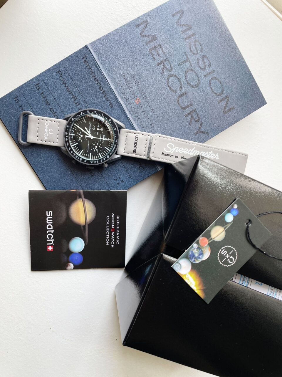 MoonSwatch “mission to mercury” Swiss quartz movement AAA Bioceramic bezel - Image 13