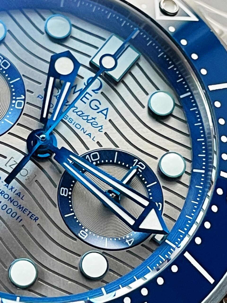 Seamaster 300M Chrono SS OMF 1:1 Best Edition Grey Dial on SS Bracelet A9900 - Image 6