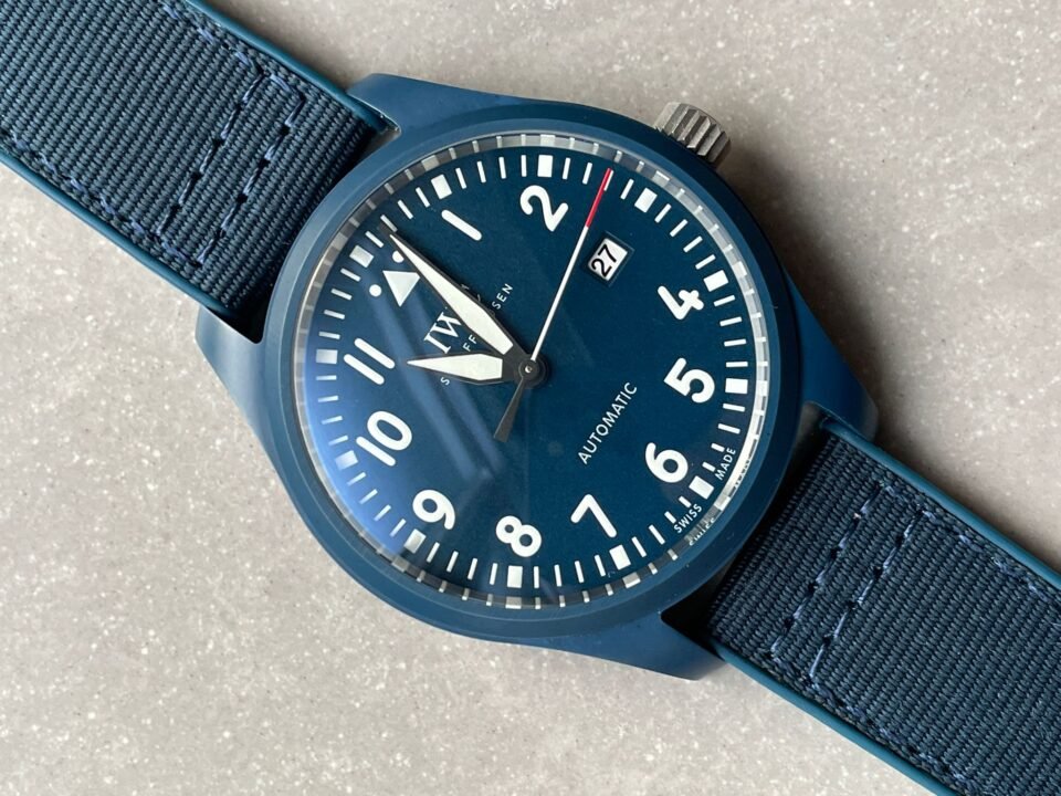 Pilot’s Watch ‘Laureus Sport for Good’ Blue Ceramic M+F Best Edition on Blue Nylon Strap A2892 - Image 8