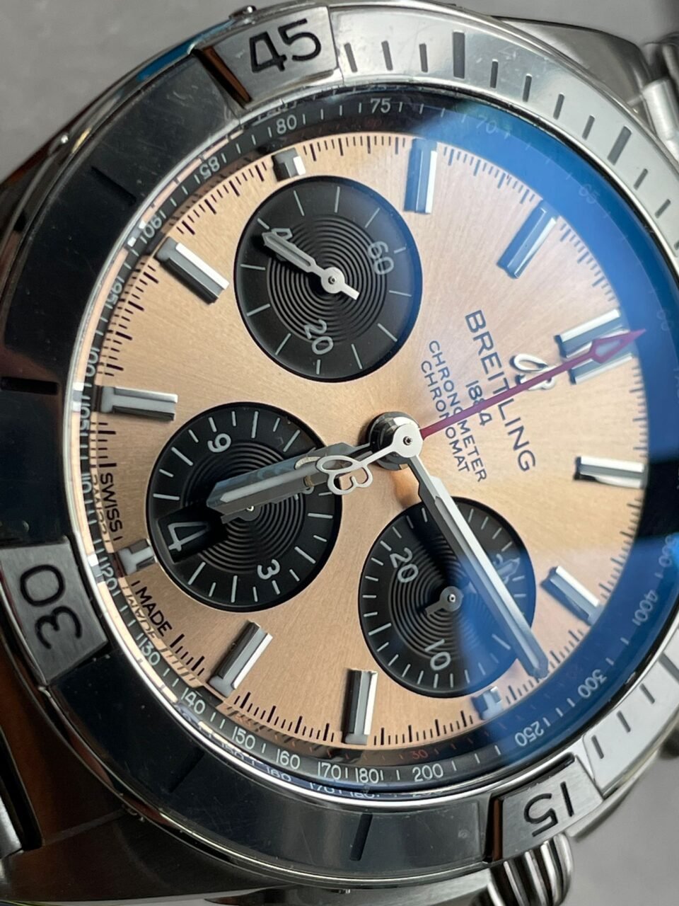 Chronomat SS  Copper dial Two Tone Bracelet Watch GF Factory 7750 movement - Image 3