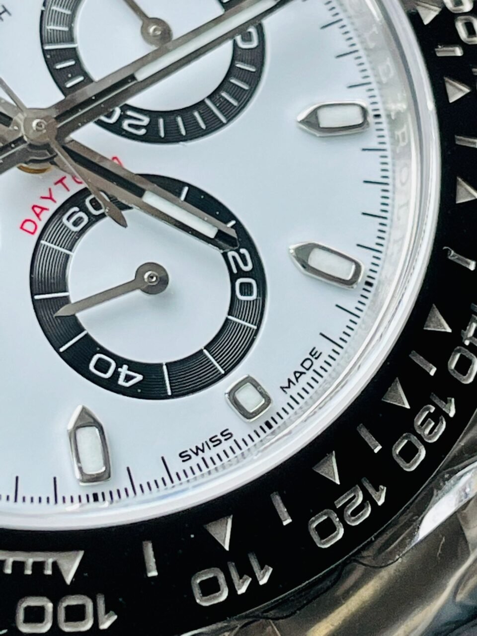Daytona 116500 1:1 PANDA Best Edition CF 904L SS Case and Bracelet White Dial CLEAN FACTORY - Image 3