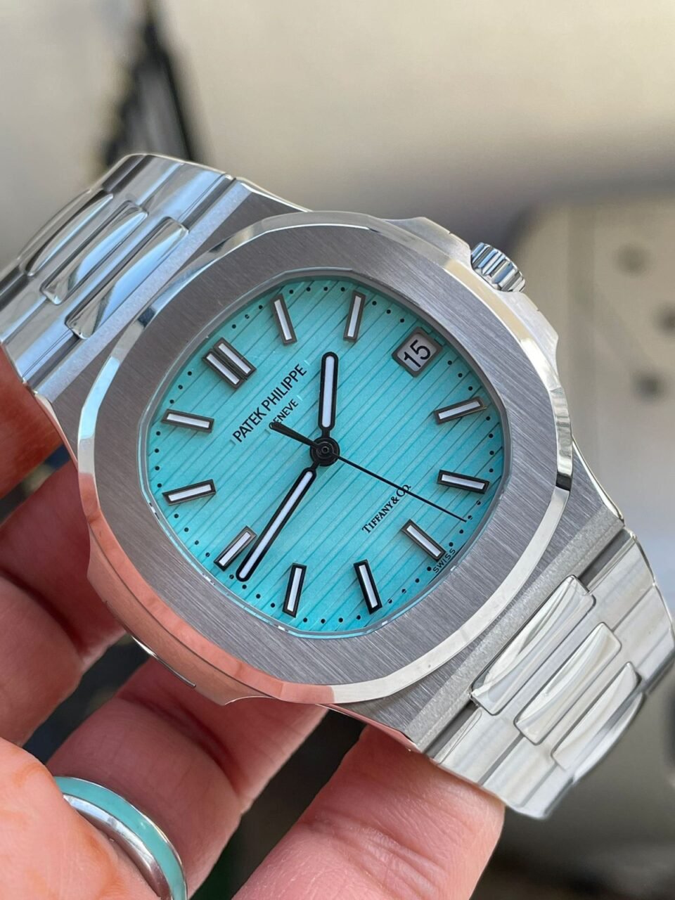 Nautilus 5711 3KF 1:1 Best Edition Tiffany Blue Dial on SS Bracelet A324 V2