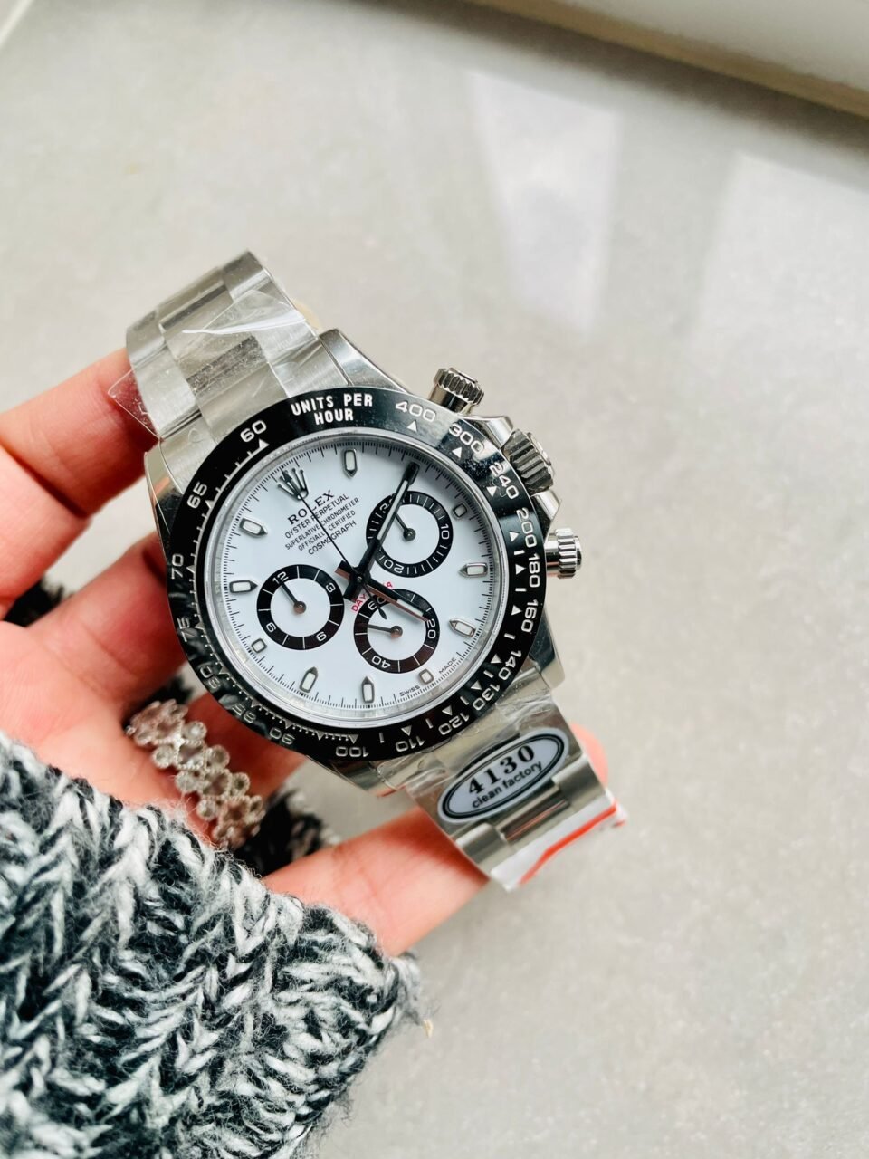 Daytona 116500 1:1 PANDA Best Edition CF 904L SS Case and Bracelet White Dial CLEAN FACTORY