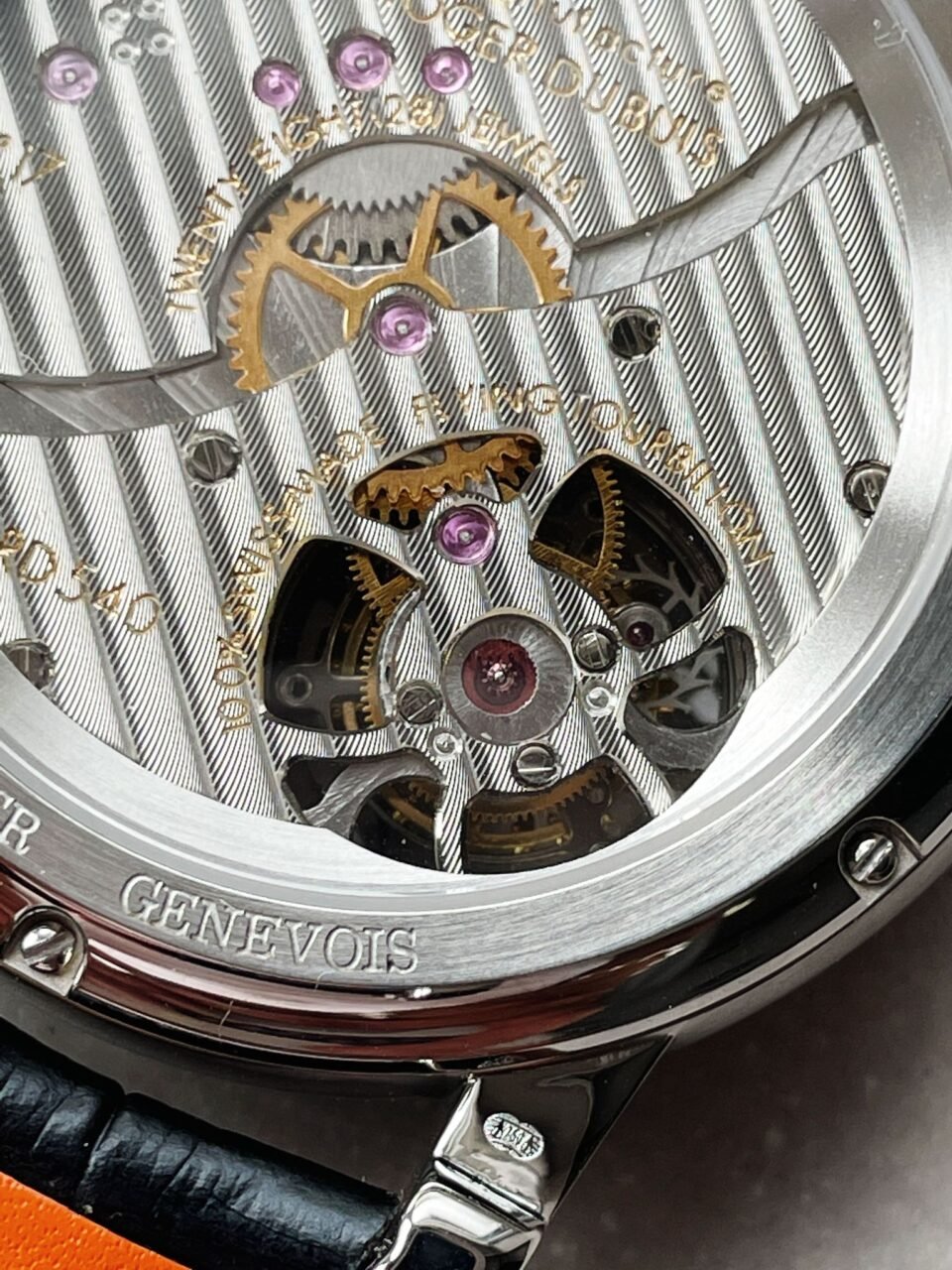 RB HOMMAGE TOURBILLON RDDBHO0558 WHITE DIAL ON BLACK LEATHER STRAP. - Image 15