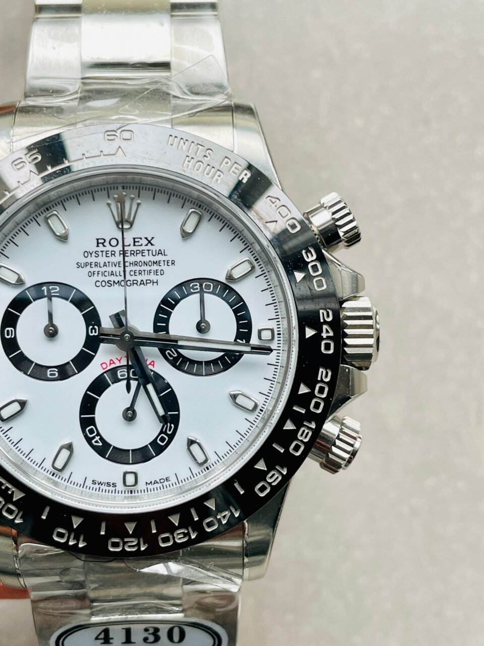 Daytona 116500 1:1 PANDA Best Edition CF 904L SS Case and Bracelet White Dial CLEAN FACTORY - Image 4